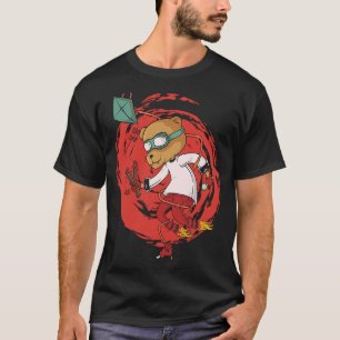 Kleiner Bär mit Slingshot Rowdy Children T-Shirt