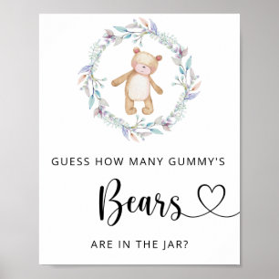 Kleiner Bär rate wie viele GUMMY'S Bären Poster