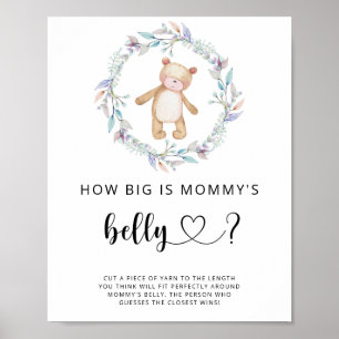 kleiner Bär, wie groß das Bauchspiel der Mama ist Poster