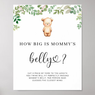 kleiner Bär wie groß ist Mamas Bauch Spielplakat Poster