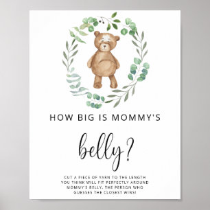 kleiner Bär wie groß ist Mamas Bauch Spielposter Poster