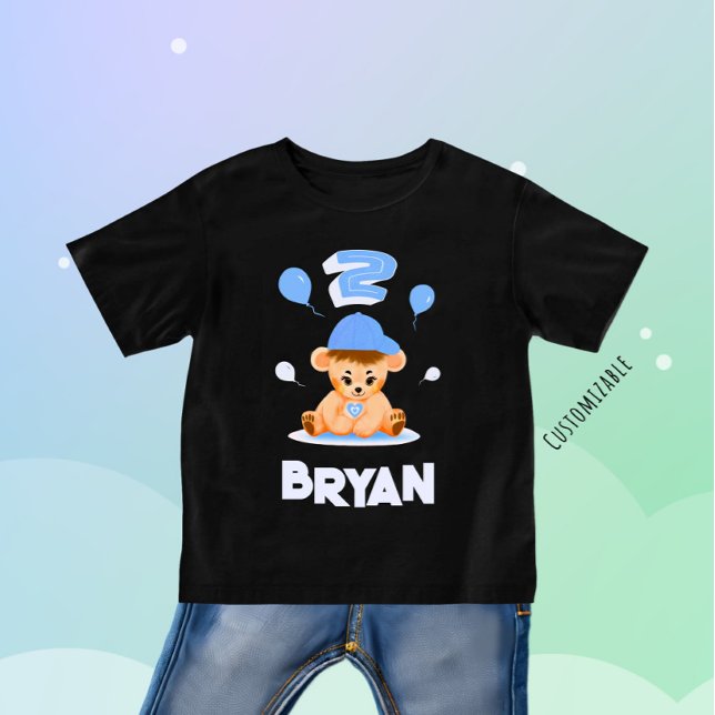 Kleiner Bärenjunge mit Ballons Baby T-shirt (Von Creator hochgeladen)