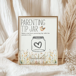 Kleiner Bauernhof-Baby-Dusch-Eltern-Tipp-Geldgesch Poster