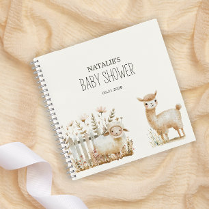 Kleiner Bauernhof Kinderzimmer-Tiere Baby Shower G Notizbuch