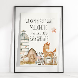 Kleiner Bauernhof Kinderzimmer Tiere Babyparty Sch Poster