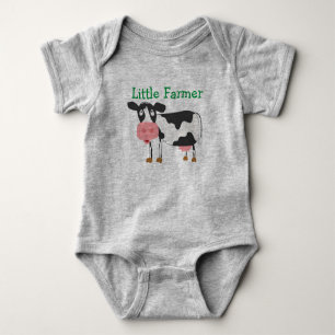 Kleiner Bauers-Kuh-Bodysuit Baby Strampler