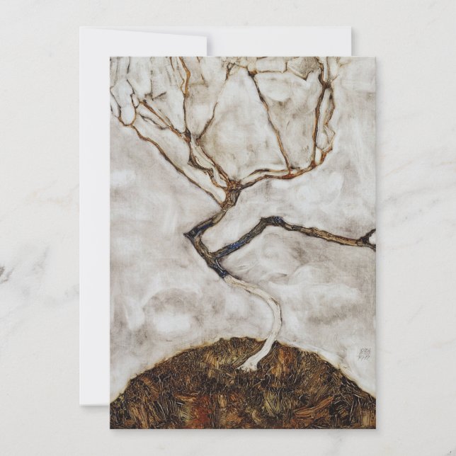 Kleiner Baum im Spätherbst von Egon Schiele (Vorderseite)