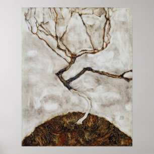 Kleiner Baum im Spätherbst von Egon Schiele Poster
