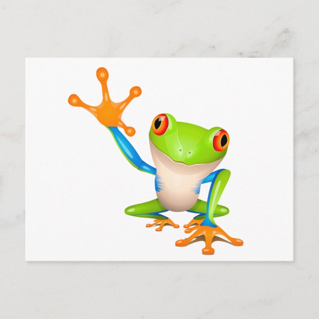 Kleiner Baumfrosch Postkarte (Vorderseite)