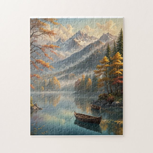 Kleiner Bergsee im Herbst Puzzle (Vertikal)