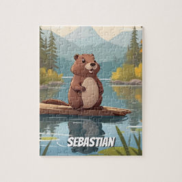 Kleiner Biber am See Personalisiert Kids Puzzle