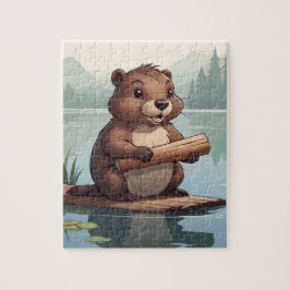 Kleiner Biber am See Puzzle