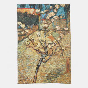 Kleiner Birnbaum in Blüte von Vincent van Gogh Geschirrtuch