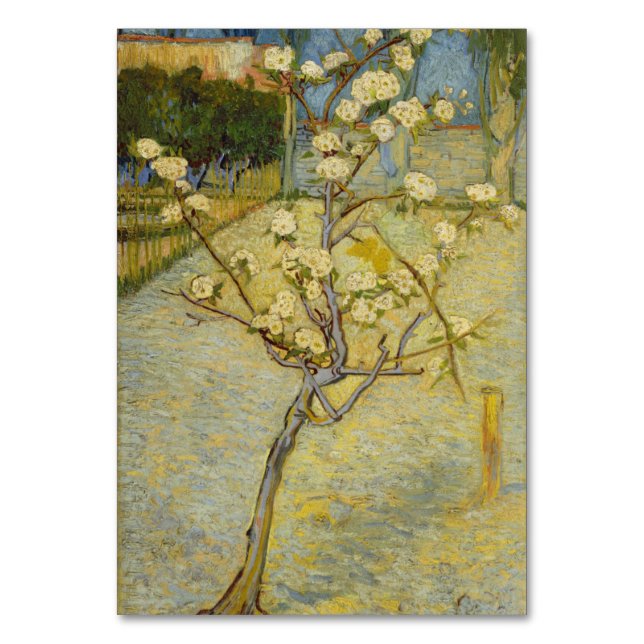 Kleiner Birnenbaum in Blossom von Vincent Van Gogh Tischnummer (Vorderseite)