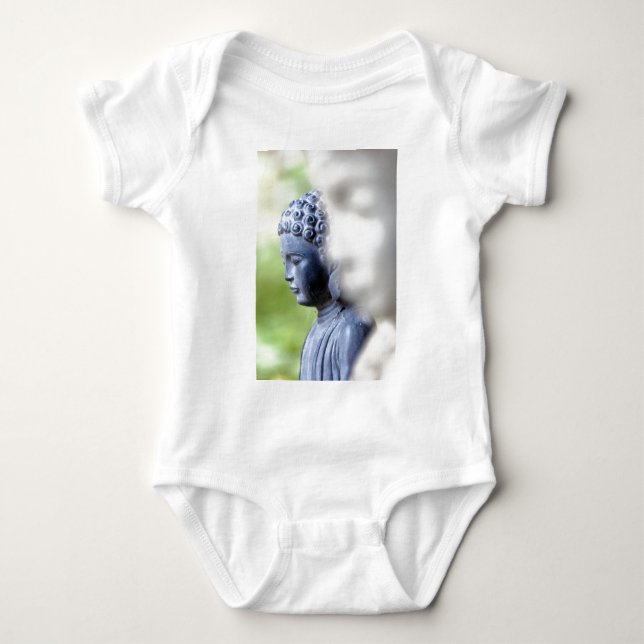 Kleiner blauer Buddha Baby Strampler (Vorderseite)