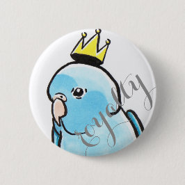 Kleiner blauer König Button