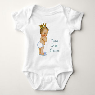 Kleiner blonder Prinz Personalized Baby Strampler