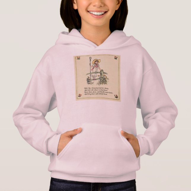 Kleiner Bo-Peep: Klassisches Kate Greenaway-Kinder Hoodie (Vorderseite)