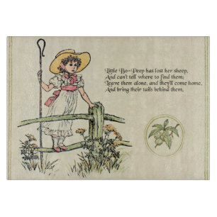 Kleiner Bo-Peep: Klassisches Kate Greenaway-Kinder Schneidebrett