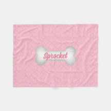 KLEINER Bonbon im rosa Damast-Hundeknochen