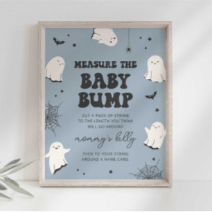 Kleiner Boo - Babybauch messen - Babyparty-Schild Poster