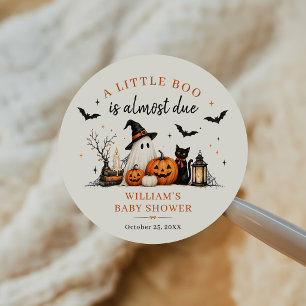 Kleiner Boo-Geist Halloween-Baby-Party Runder Aufkleber