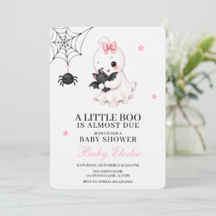 Kleiner Boo-Geist Mädchen Halloween-Baby-Party Einladung