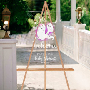 Kleiner Boo Halloween-Baby-Shower-Willkommensschil Acrylschild