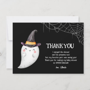 Kleiner Boo Halloween-Geist Baby-Party Dankeskarte