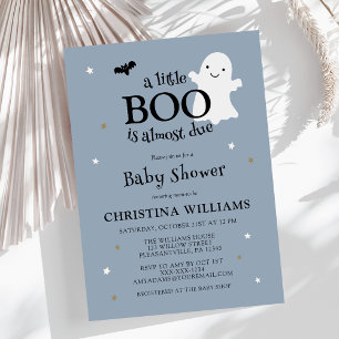 Kleiner Boo Halloween-Geist-Junge-Baby-Party Einladung