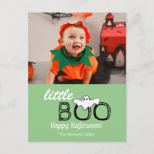 Kleiner Boo! Spookes Niedliches Halloween-Foto Feiertagspostkarte