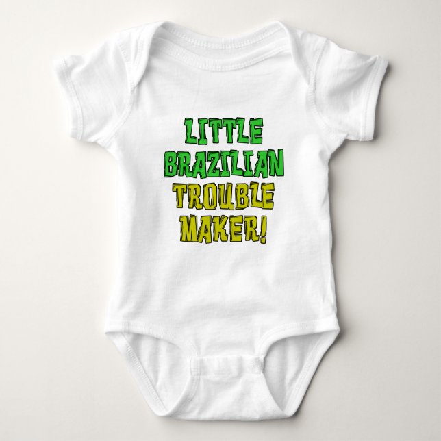 Kleiner brasilianischer Trouble Maker Baby Strampler (Vorderseite)