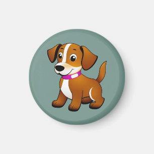 Kleiner brauner Hund, stehend -  Magnet
