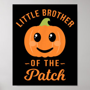 Kleiner Bruder des Patchkürbiskatzens Halloween Poster