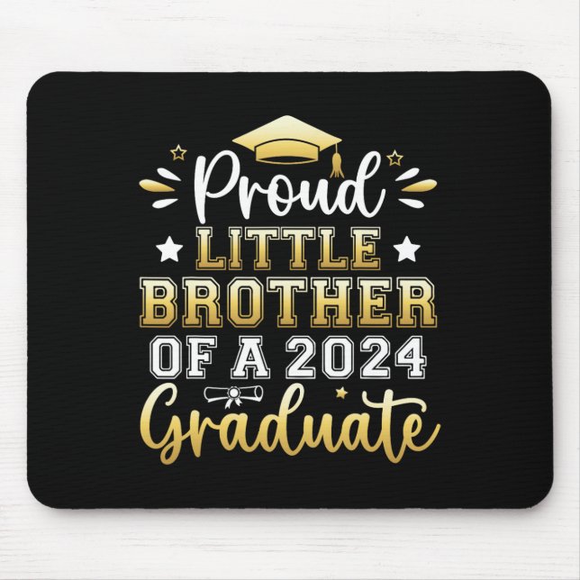 Kleiner Bruder eines Abiturs von 2024 Mousepad (Vorne)