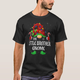 Kleiner Bruder Gnom Büffel Kariert Passende Famili T-Shirt