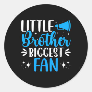 Kleiner Bruder größter Fan - Lustiger Cheerleading Runder Aufkleber