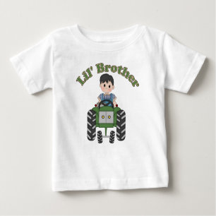 Kleiner Bruder Grüner Traktor Baby T-shirt