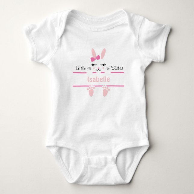 Kleiner Bruder oder kleine Schwester Bodysuit Mini Baby Strampler (Vorderseite)
