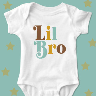 Kleiner Bruder Retro-Passende Geschwister Baby Strampler