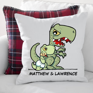 Kleiner Bruder T-Rex Dinosaurier Name Kissen
