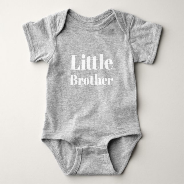 Kleiner Bruderweißtext niedlich Baby Strampler (Vorderseite)