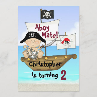 Kleiner Buccaneer zum Geburtstag Einladung