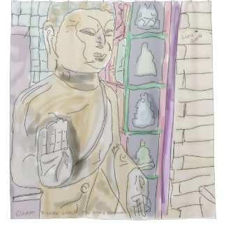 Kleiner Buddha-Duschvorhang von R. Leah OShell Duschvorhang