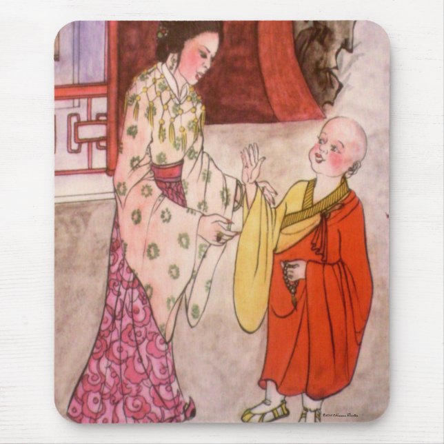 Kleiner buddhistischer Mönch-Mauspad Mousepad (Vorne)