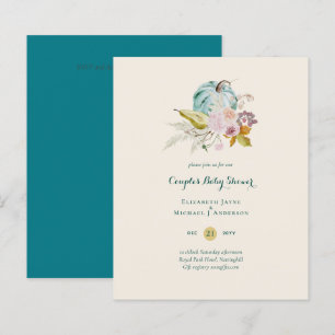 KLEINER BUDGET Pumpkin Fall BABY SHOWER Einladunge