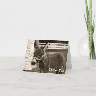 Kleiner Burro danken Ihnen zu kardieren Dankeskarte