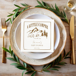 Kleiner Camper Boho Babydusche personalisiert Serviette
