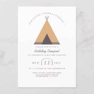 Kleiner Camper | Camping Geburtstag Einladung