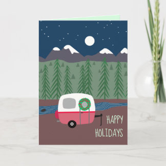 Kleiner Camper zu Weihnachten Karte